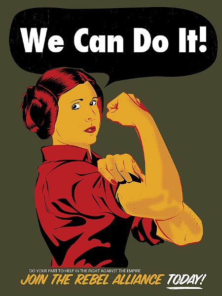 Leia the Riveter courtesy RedBubble